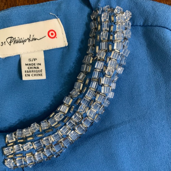 3.1 Phillip Lim For Target 🎯 Size Small Blue Sleeveless Above Knee Shift Dress - Picture 8 of 9